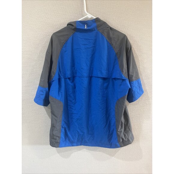 Ping Golf Wind Pullover M Blue & Gray 1/2 Zip Pockets Short Sleeve - Picture 9 of 10